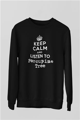 Porcupine Tree Baskılı Unisex Siyah Sweatshirt