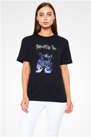 Porcupine Tree Baskılı Unisex Siyah Tişört - Tshirt