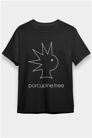 Porcupine Tree Baskılı Unisex Siyah Tişört - Tshirt