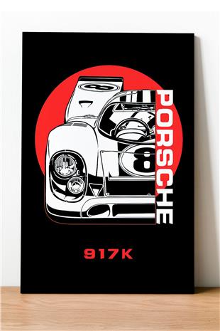 Porsche 917K Desenli Ahşap Mdf Tablo 40 cm x 60 cm