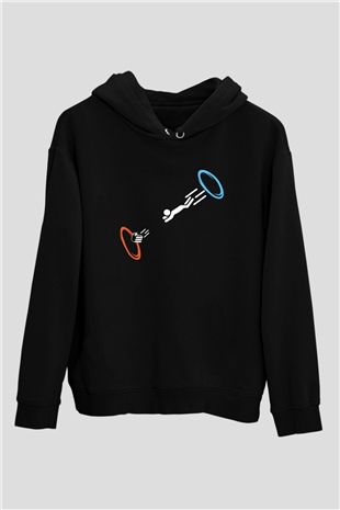 Portal Siyah Unisex Hoodie