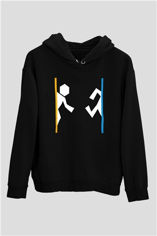 Portal Siyah Unisex Hoodie