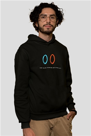 Portal Siyah Unisex Hoodie