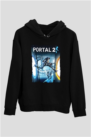 Portal Siyah Unisex Hoodie