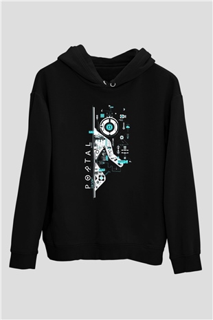 Portal Siyah Unisex Hoodie