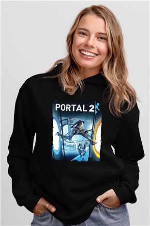 Portal Siyah Unisex Hoodie