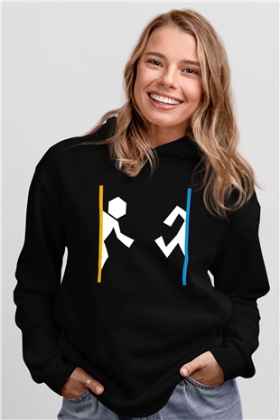 Portal Siyah Unisex Hoodie