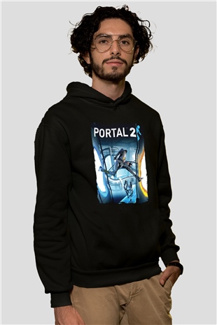 Portal Siyah Unisex Hoodie