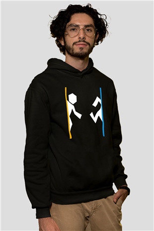 Portal Siyah Unisex Hoodie