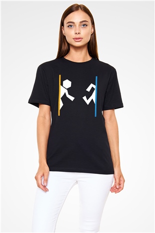 Portal Siyah Unisex Tişört T-Shirt