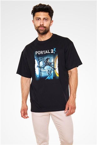 Portal Siyah Oversize Tişört Oversize T-shirt
