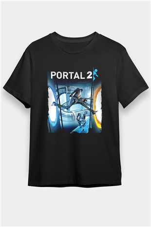 Portal Siyah Unisex Tişört T-Shirt