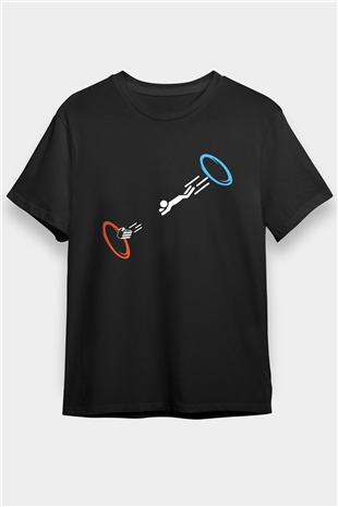 Portal Siyah Unisex Tişört T-Shirt