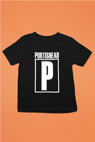 Portishead Baskılı Unisex Siyah Çocuk Tişört - Tshirt