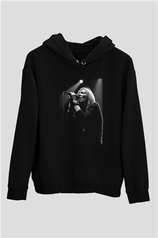 Portishead Baskılı Unisex Siyah Kapüşonlu Sweatshirt