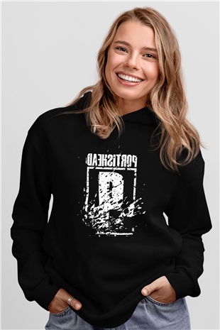 Portishead Baskılı Unisex Siyah Kapüşonlu Sweatshirt