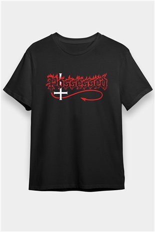 Possessed Baskılı Unisex Siyah Tişört - Tshirt