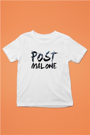 Post Malone Baskılı Beyaz Unisex Çocuk Tişört