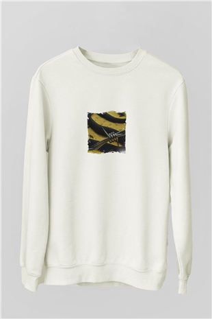 Post Malone Baskılı Unisex Beyaz Sweatshirt