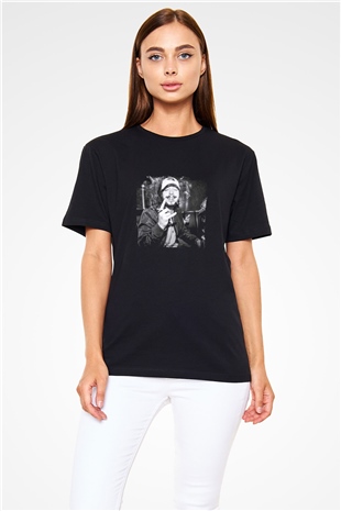 Post Malone Baskılı Unisex Siyah Tişört