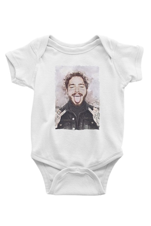 Post Malone Beyaz Bebek Body - Zıbın