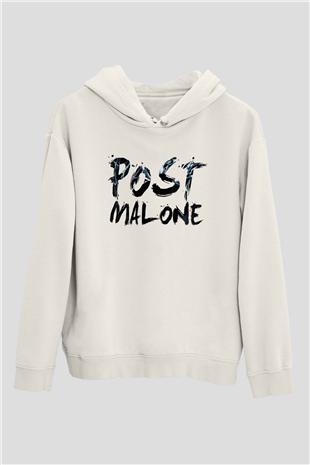 Post Malone Beyaz Unisex Kapşonlu Sweatshirt