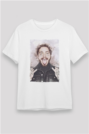 Post Malone Beyaz Unisex Tişört T-Shirt - TişörtFabrikası