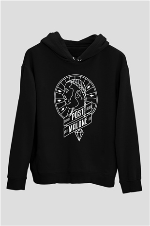 Post Malone Siyah Unisex Hoodie