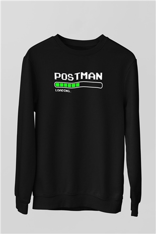 Postacı Siyah Unisex Sweatshirt