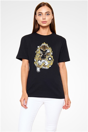 Power Ranger Baskılı Siyah Unisex Tshirt