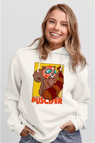 Powerwolf Baskılı Unisex Siyah Kapüşonlu Sweatshirt