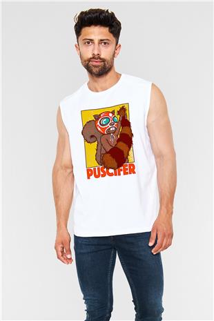 Powerwolf Baskılı Unisex Siyah Kolsuz Tişört - Tshirt