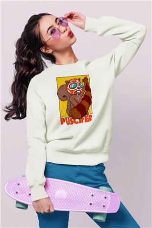 Powerwolf Baskılı Unisex Siyah Sweatshirt