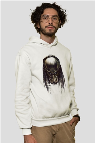 Predator Beyaz Unisex Hoodie