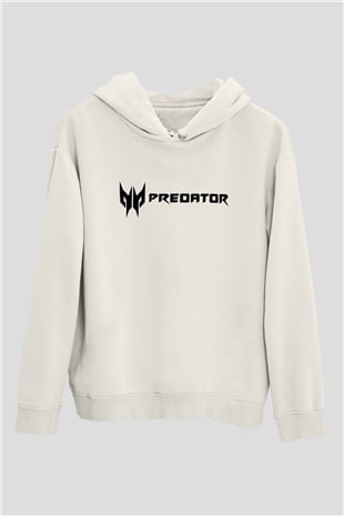 Predator Beyaz Unisex Hoodie