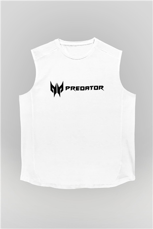 Predator Beyaz Unisex Kolsuz Tişört