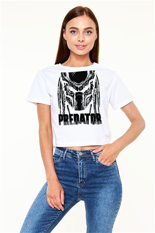Predator Beyaz Unisex Oversize Tişört