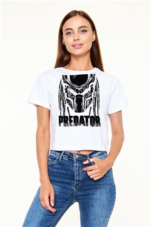 Predator Beyaz Unisex Oversize Tişört