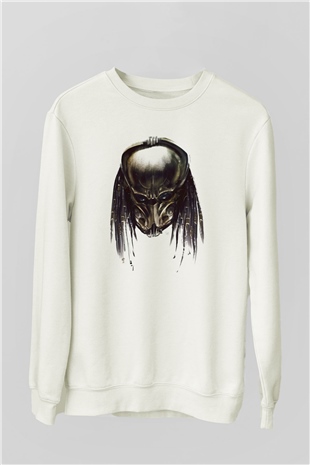 Predator Beyaz Unisex Sweatshirt