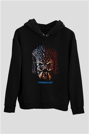 Predator Siyah Unisex Kapüşonlu Sweatshirt