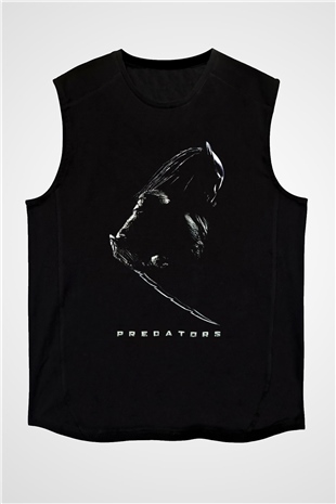 Predator Siyah Unisex Kolsuz Tişört