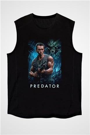Predator Siyah Unisex Kolsuz Tişört