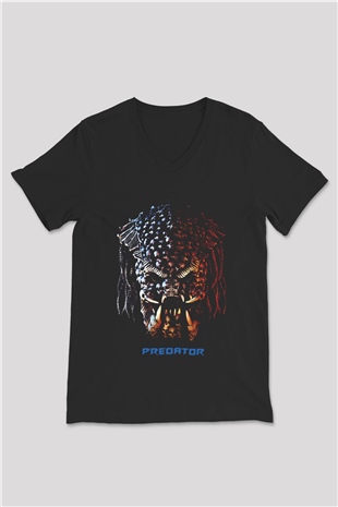 Predator Siyah Unisex V Yaka Tişört