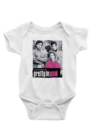 Pretty in Pink Beyaz Bebek Body - Zıbın