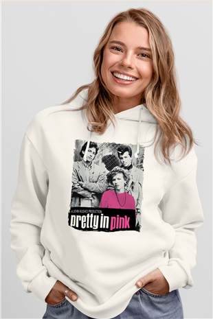 Pretty in Pink Beyaz Unisex Hoodie
