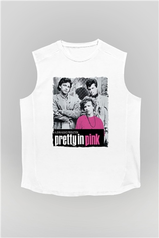 Pretty in Pink Beyaz Unisex  Kolsuz Tişört