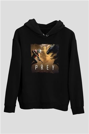 Prey Siyah Unisex Hoodie