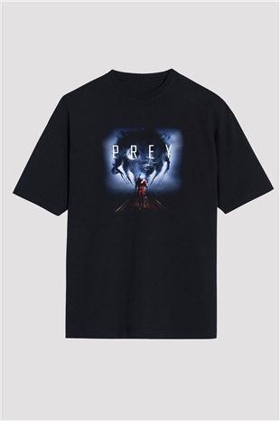 Prey Siyah Unisex Oversize Tişört T-Shirt