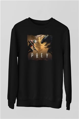 Prey Siyah Unisex Sweatshirt
