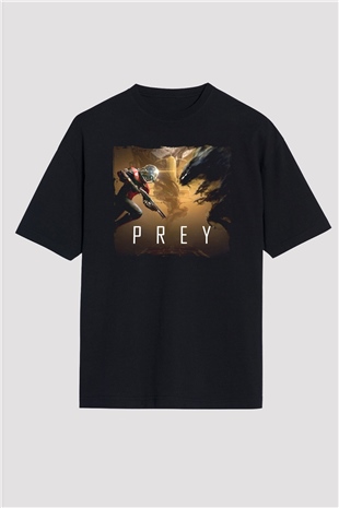 Prey Siyah Oversize Tişört Oversize T-shirt